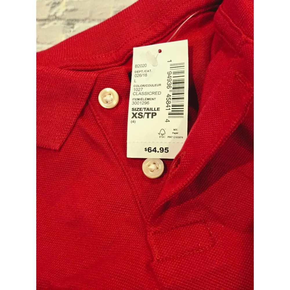 The Children's Place Polo Shirt, XS, Sz 4, Red, NIOP, 5 Polos Included